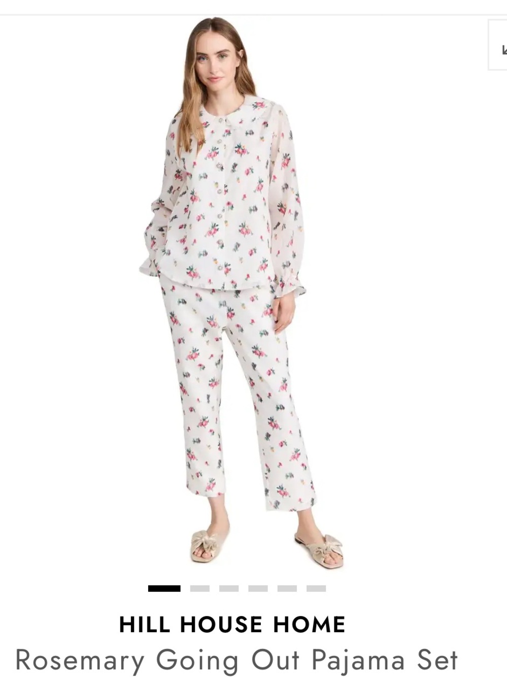 Hill House White Floral Pajama Set